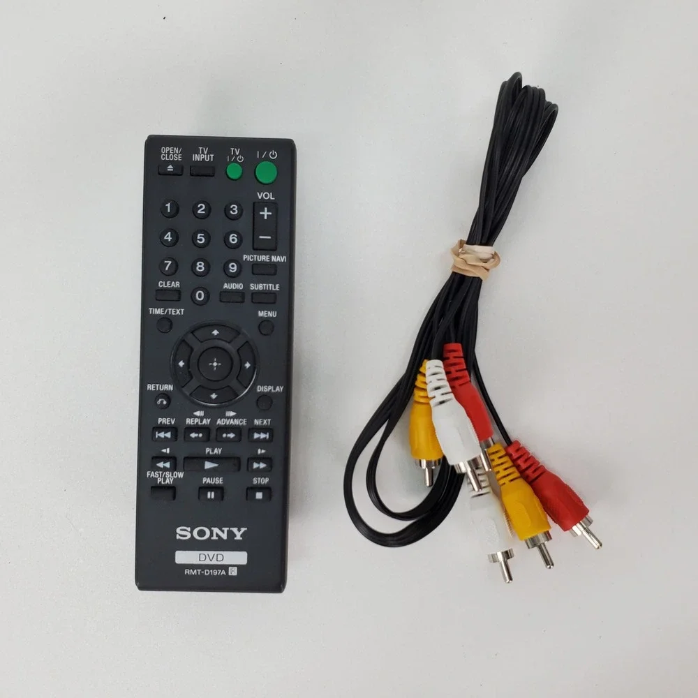 Sony DVP-SR210P CD DVD Player Black with Remote Cables and Manual
